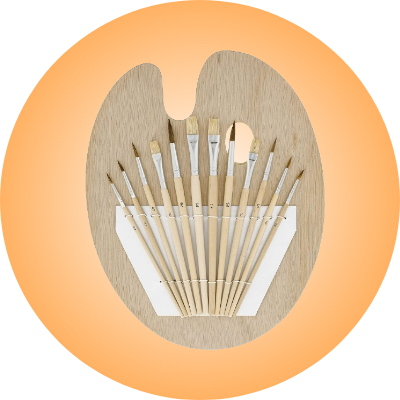 Paint Brushes and Palette