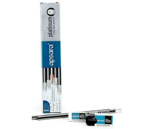 Apsara Platinum Extra Dark Pencil (with rubber tip)