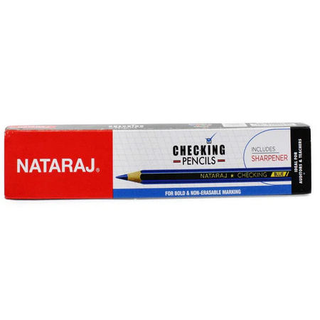 Nataraj Checking Pencils (Blue)