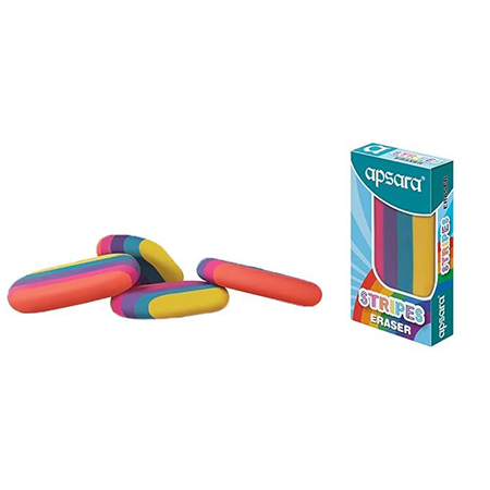 Apsara Stripes Coloured Non Dust Eraser