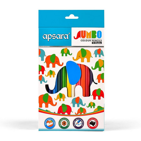 Apsara 12 Jumbo Colour Pencils