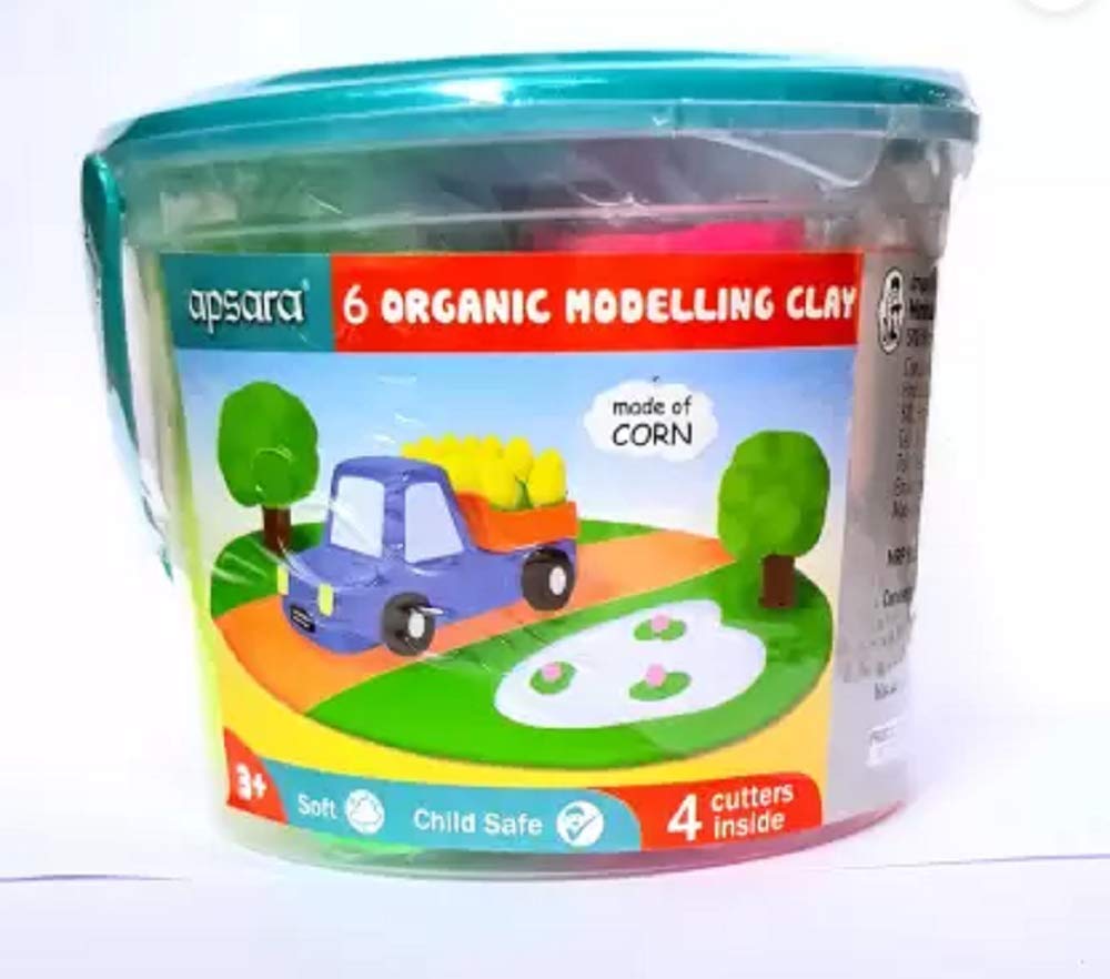 Apsara 6 Organic Modelling Clay(Yellow,Orange,Green,Red,Pink,Purple)