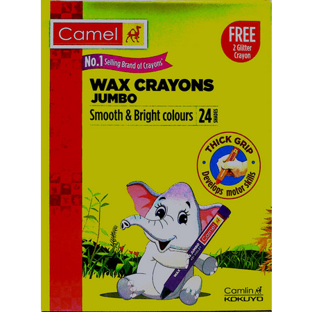 Camel jumbo wax crayons 24s