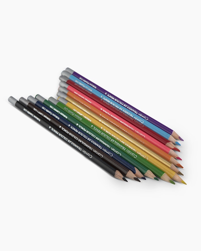 Camlin Premium Triangular Colour Pencils-12 Shades