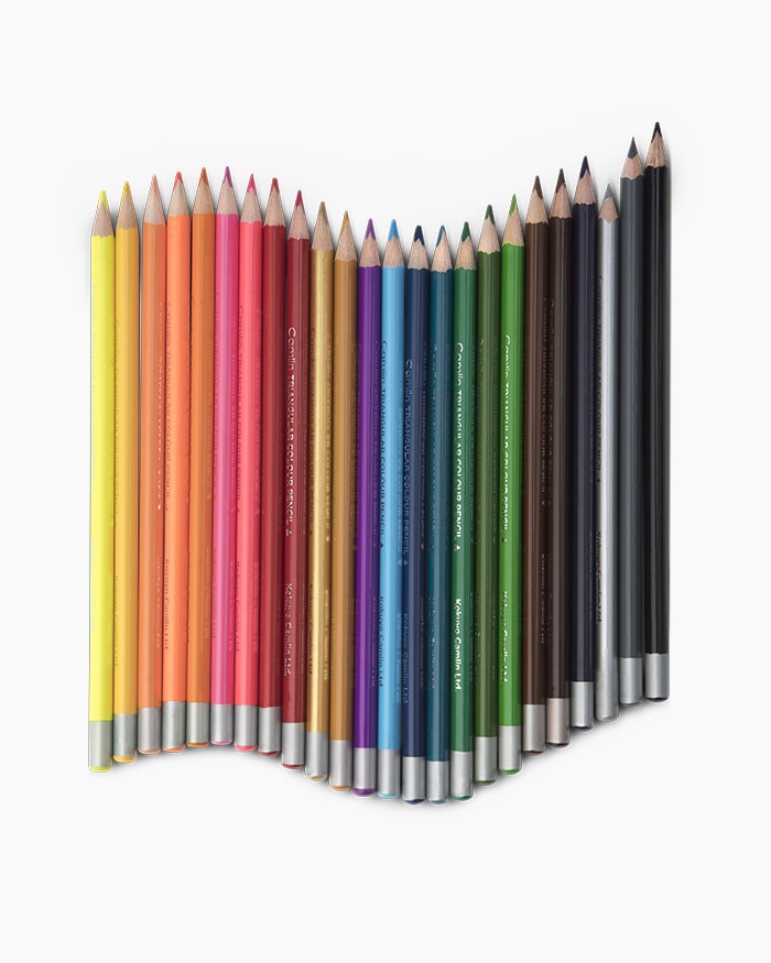 Camlin Premium Triangular Colour Pencils-24 shades
