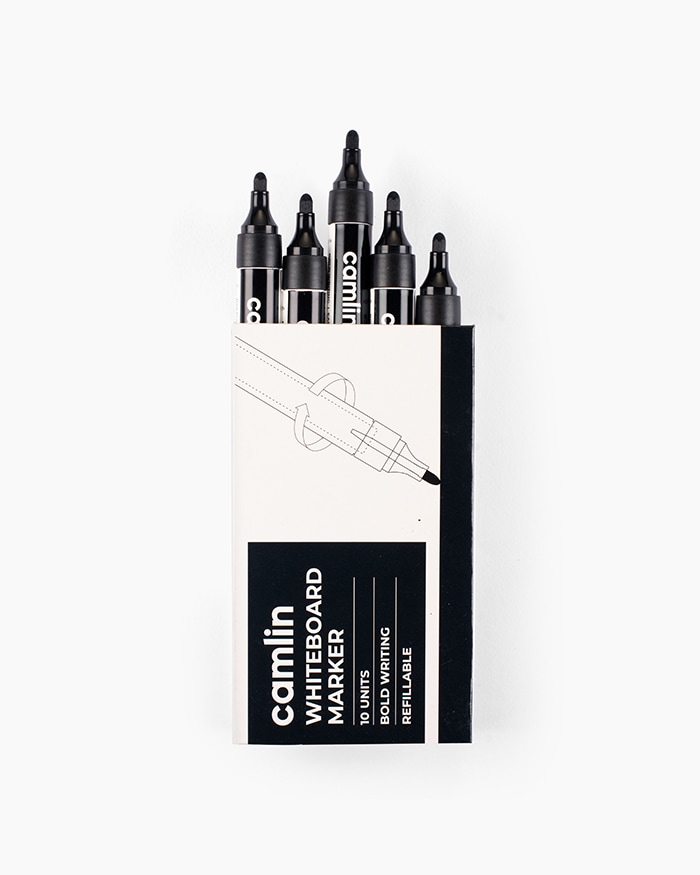Camlin Whiteboard Markers-Pack of 10(Black)