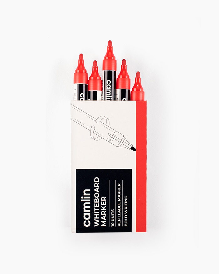 Camlin Whiteboard Markers-Pack of 10(Red)