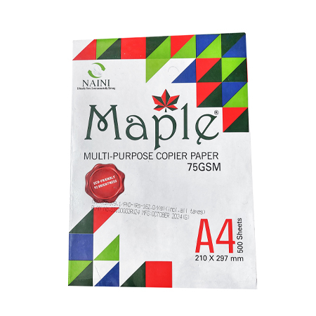 Maple Easy Copier Paper | A4 Size | 70 GSM | 500 Sheets | White Paper, 1 Ream