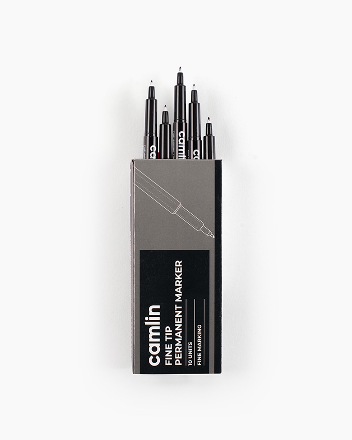Camlin Fine Tip Permanent Markers(Black)