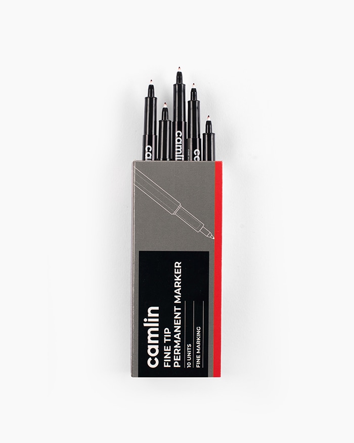 Camlin Fine Tip Permanent Markers(Red)