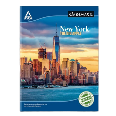 Single Line - Interleaf Classmate Notebook, 172 pages, 24.0 cm x 18.0 cm, Soft Cover