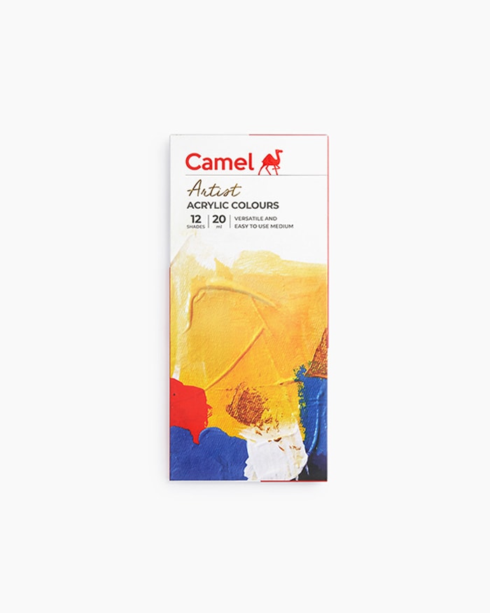 Camel Artist Acrylic Colours -Assorted pack of 12 shades in 20ml