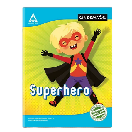 Maths Square - 0.5 inch Classmate Notebook, 172 pages, 24.0 cm x 18.0 cm, Soft Cover
