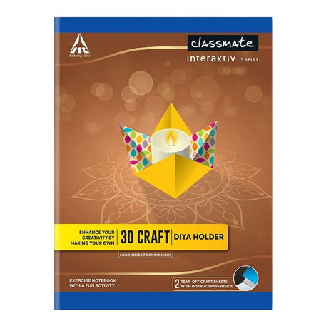 3D Craft notebooks Classmate,  Unruled, 172 pages, 24.0 cm x 18.0 cm, Soft cover