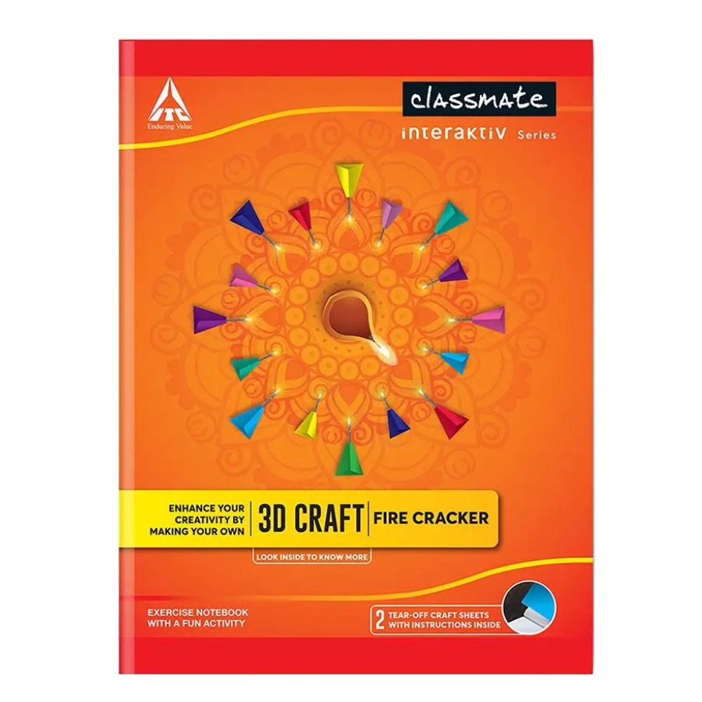 Classmate 3D Craft notebooks, 172 pages, Ruled, Soft Cover, 24.0 cm x 18.0 cm