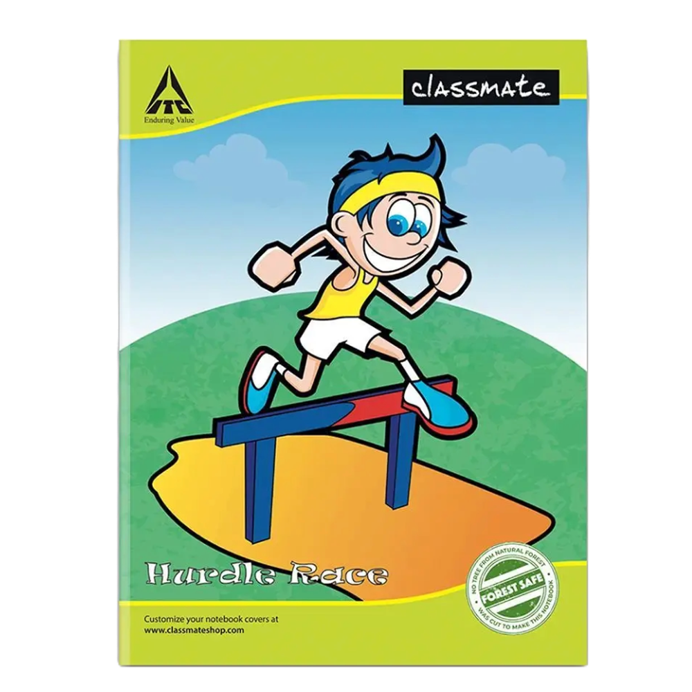 3 In 1 (Double Lines, Four Lines With Gap, Square -1 Cm), Classmate Notebook, 172 pages, Soft Cover, 24.0 cm x 18.0 cm