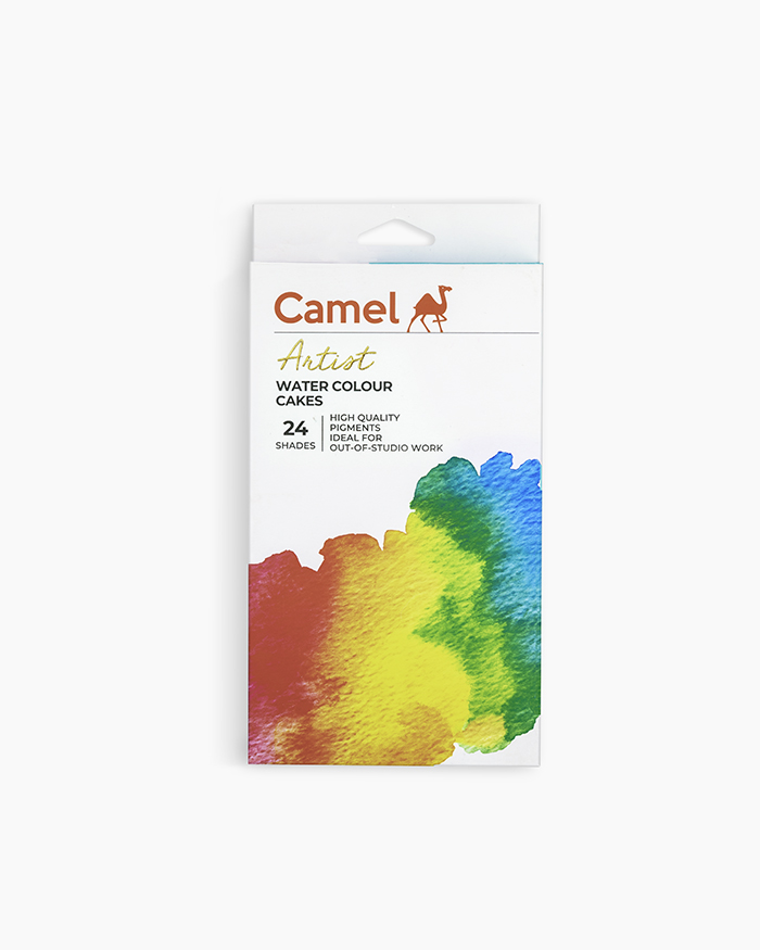 Camel Artist Water Colours-Assorted box of cakes, 24 shades with brush