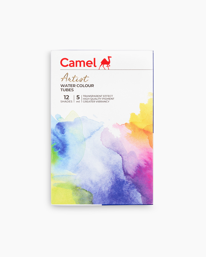 Camel Artist Water Colours-Assorted pack of tubes,12 shades in 5ml