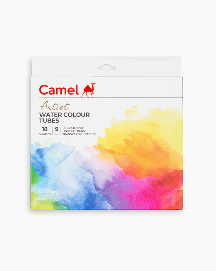Camel Artist Water Colours-Assorted pack of tubes,18 shades in 9ml