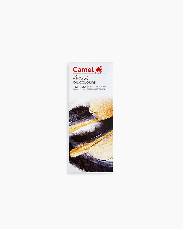 Camel Artist Oil Colours-Assorted pack of 12 shades in 20ml