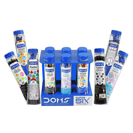 DOMS Super Six Pencil 20 Pcs Jar Packs