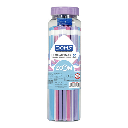DOMS Zoom Triangle Pencil Jar Pack (30 Pcs Pack)